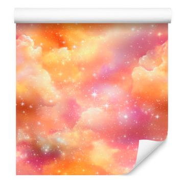 Akvarelna tapeta Galaxy breskev, krem in koralna 50x1000 cm