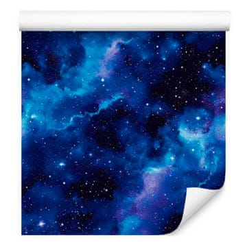 Akvarelna tapeta Galaxy Blue, temno modro ozadje 50x1000 cm