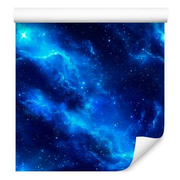 Akvarelna tapeta Galaxy Blue, modro ozadje 50x1000 cm
