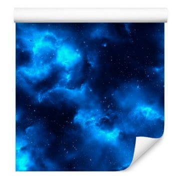 Akvarelna tapeta Galaxy Blue, modra sredina 50x1000 cm