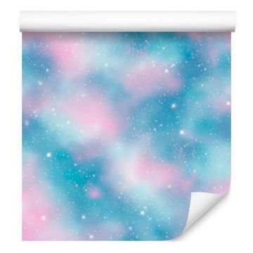 Akvarelna tapeta Galaxy Blue za dnevno sobo in spalnico 50x1000 cm