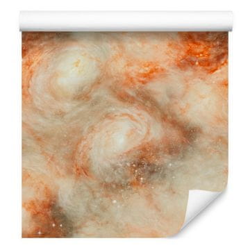 Tapeta Watercolor Galaxy bež in zlata za dnevno sobo in spalnico 50x1000 cm
