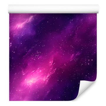 Akvarelna tapeta Galaxy Vijolična in indigo, mehke oblike 50x1000 cm