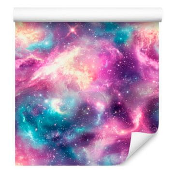 Akvarelna tapeta Galaxy Vijolična in modra, vijolično ozadje 50x1000 cm