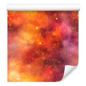 Akvarelna tapeta Galaxy rdeča, breskev in roza 50x1000 cm