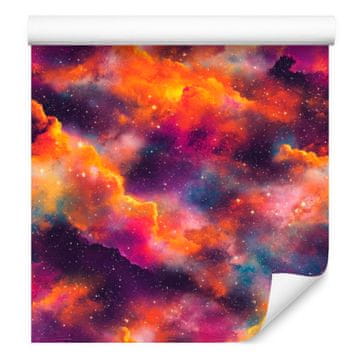 Akvarelna tapeta Galaxy rdeča in sliva 50x1000 cm