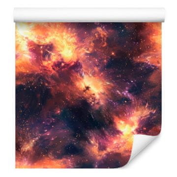 Fototapeta Watercolor Galaxy, rdeča in bordo, 50x1000 cm