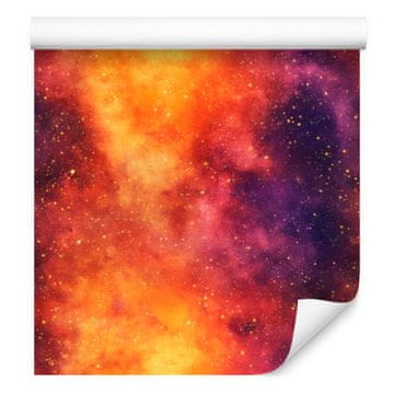 Akvarelna tapeta Galaxy rdeča in breskev 50x1000 cm