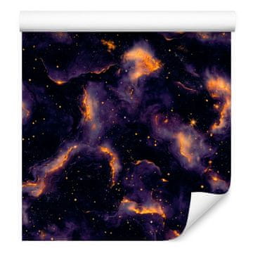 Fototapeta Aquarel Galaxy črna, indigo in mornarsko modra 50x1000 cm