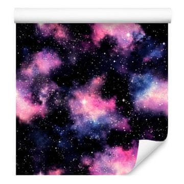 Fototapeta z akvarelno galaksijo, črna, indigo in vijolična, 50x1000 cm