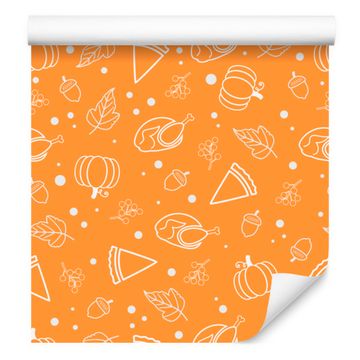Tapeta Jesenski simboli zlata in krem za dnevno sobo in spalnico 50x1000 cm