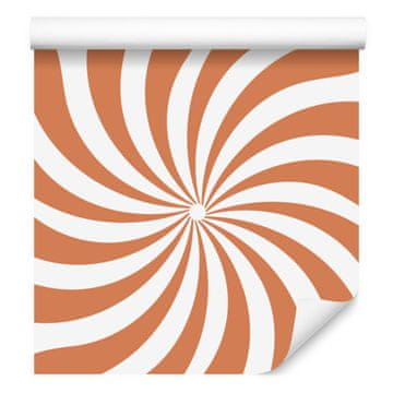 Hipi ozadje tapeta oranžna, bela in krem 50x1000 cm