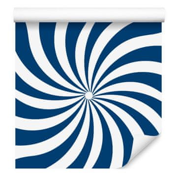 Hipi ozadje tapeta modro-bela za dnevno sobo in spalnico 50x1000 cm
