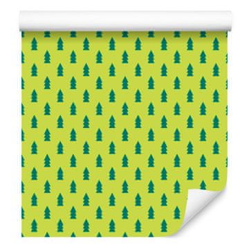 Fototapeta Majhni božični vzorci Rumena in limeta 50x1000 cm