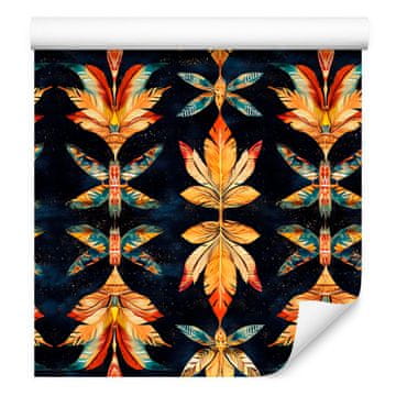 Boho črno-zlata tapeta za dnevno sobo in spalnico 50x1000 cm