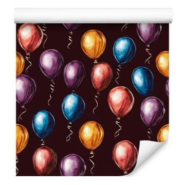 Fototapeta z baloni za rojstni dan, bordo in bordo, za dnevno sobo in spalnico 50x1000 cm