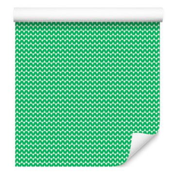 Cikcak zelena tapeta, zeleno ozadje za dnevno sobo in spalnico 50x1000 cm
