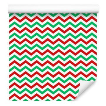 Zigzag koralna in metina tapeta za dnevno sobo in spalnico 50x1000 cm