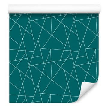 Tapeta geometrijski vzorec turkizna, turkizna gora 50x1000 cm
