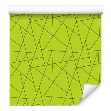Tapeta z geometrijskim vzorcem, limetino ozadje, limeta v sredini 50x1000 cm