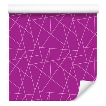 Tapeta z geometrijskim vzorcem, ozadje vijolično, sredina vijolična 50x1000 cm