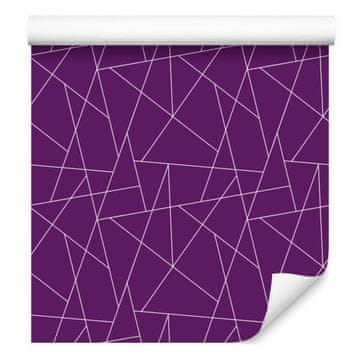 Geometrična tapeta sliv za dnevno sobo in spalnico 50x1000 cm