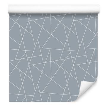 Tapeta z geometrijskim vzorcem, siva, sredinsko siva 50x1000 cm
