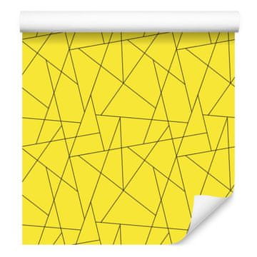 Tapeta z geometrijskim vzorcem, rumena, drobni detajli 50x1000 cm