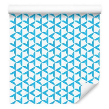 Tapeta z geometrijskim vzorcem v modri barvi, sredina v modri barvi 50x1000 cm