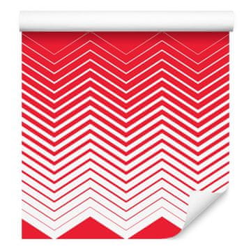 Tapeta z geometrijskim vzorcem, koralna, rdeča in bela 50x1000 cm