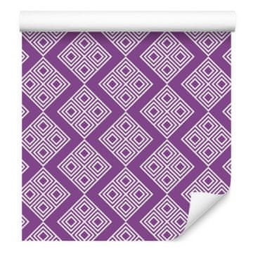 Tapeta z geometrijskim vzorcem vijolična, vijolično ozadje 50x1000 cm