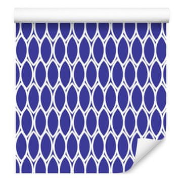 Tapeta z geometrijskim vzorcem, modro in svetlo sivo, 50x1000 cm