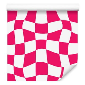 Ozadje Brezplačna šahovnica vijolična in bela, pudrasto roza ozadje 50x1000 cm