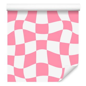 Brezplačna tapeta šahovnica pudrasto roza, sredina pudrasto roza 50x1000 cm
