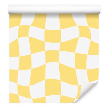Tapeta Casual Chairboard v krem in beli barvi za dnevno sobo in spalnico 50x1000 cm