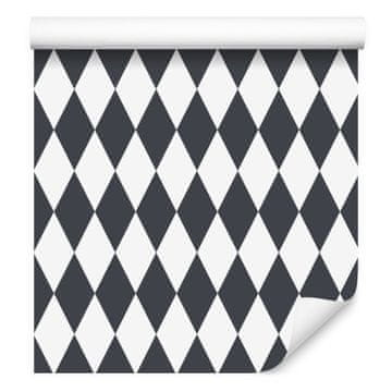 Tapeta Harlequin Diamonds siva, svetlo siva in bela 50x1000 cm