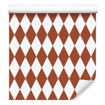 Tapeta Harlequin Diamonds oranžna, svetlo siva in bela 50x1000 cm