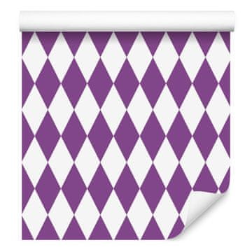Tapeta Harlequin Diamonds vijolična, svetlo siva in bela 50x1000 cm