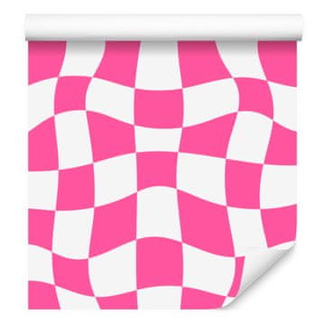 Tapeta Casual Chairboard White, Purple and Powder Pink 50x1000 cm