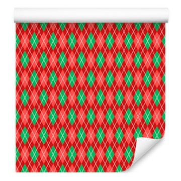 Tapeta Argyle Diamonds Red and Coral za dnevno sobo in spalnico 50x1000 cm