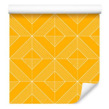 Geometrična tapeta z zlatim rombom za dnevno sobo in spalnico 50x1000 cm