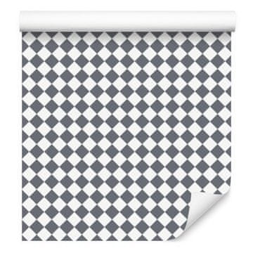 Geometrična tapeta z rombi, siva in svetlo siva, 50x1000 cm