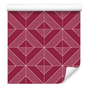 Geometrična tapeta z rožnatimi diamanti, rožnato ozadje za dnevno sobo in spalnico 50x1000 cm