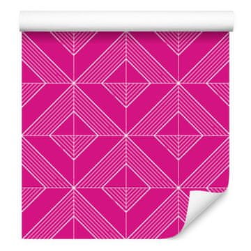Geometrična tapeta z vijoličnim rombom, vijolična sredina 50x1000 cm