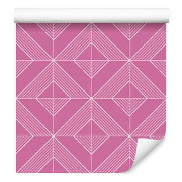 Geometrijska tapeta z rombi vijolična, mehke oblike 50x1000 cm