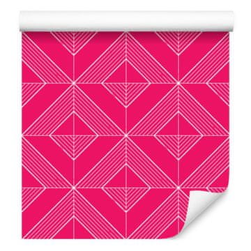 Geometrijska tapeta z rombi vijolične barve za dnevno sobo in spalnico 50x1000 cm