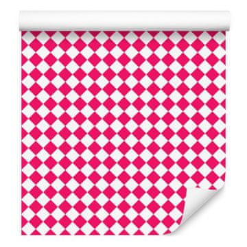 Tapeta z geometrijskimi diamanti, pudrasto roza, drobni detajli, 50x1000 cm