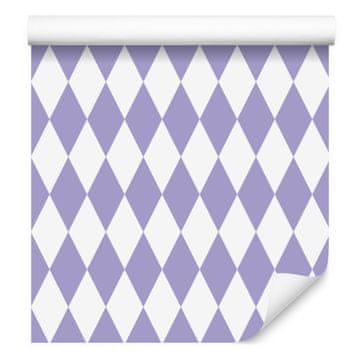 Tapeta Harlequin Diamonds belo-modra za dnevno sobo in spalnico 50x1000 cm