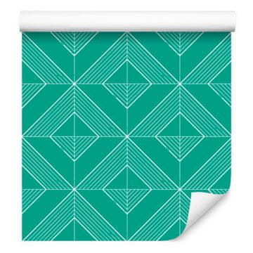 Geometrična tapeta z morskim rombom za dnevno sobo in spalnico 50x1000 cm