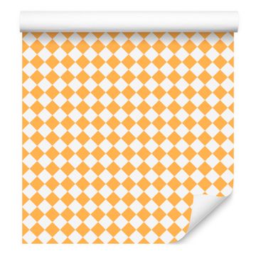 Geometrična tapeta z rombi, krem, bela in zlata, 50x1000 cm